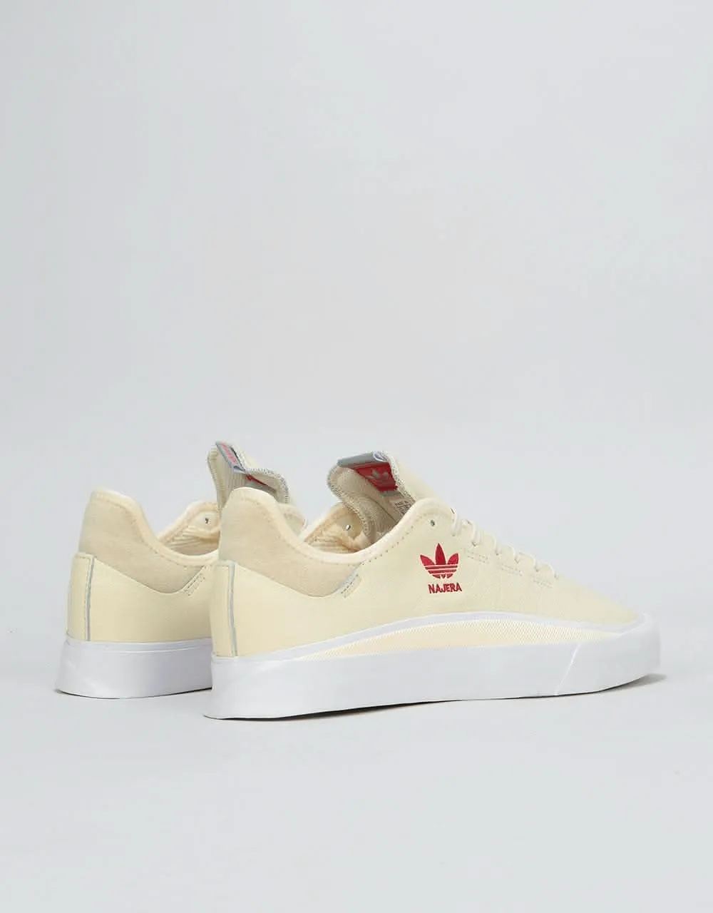 adidas Sabalo x Diego Skate Shoes - Cream/White/White/Powder Red