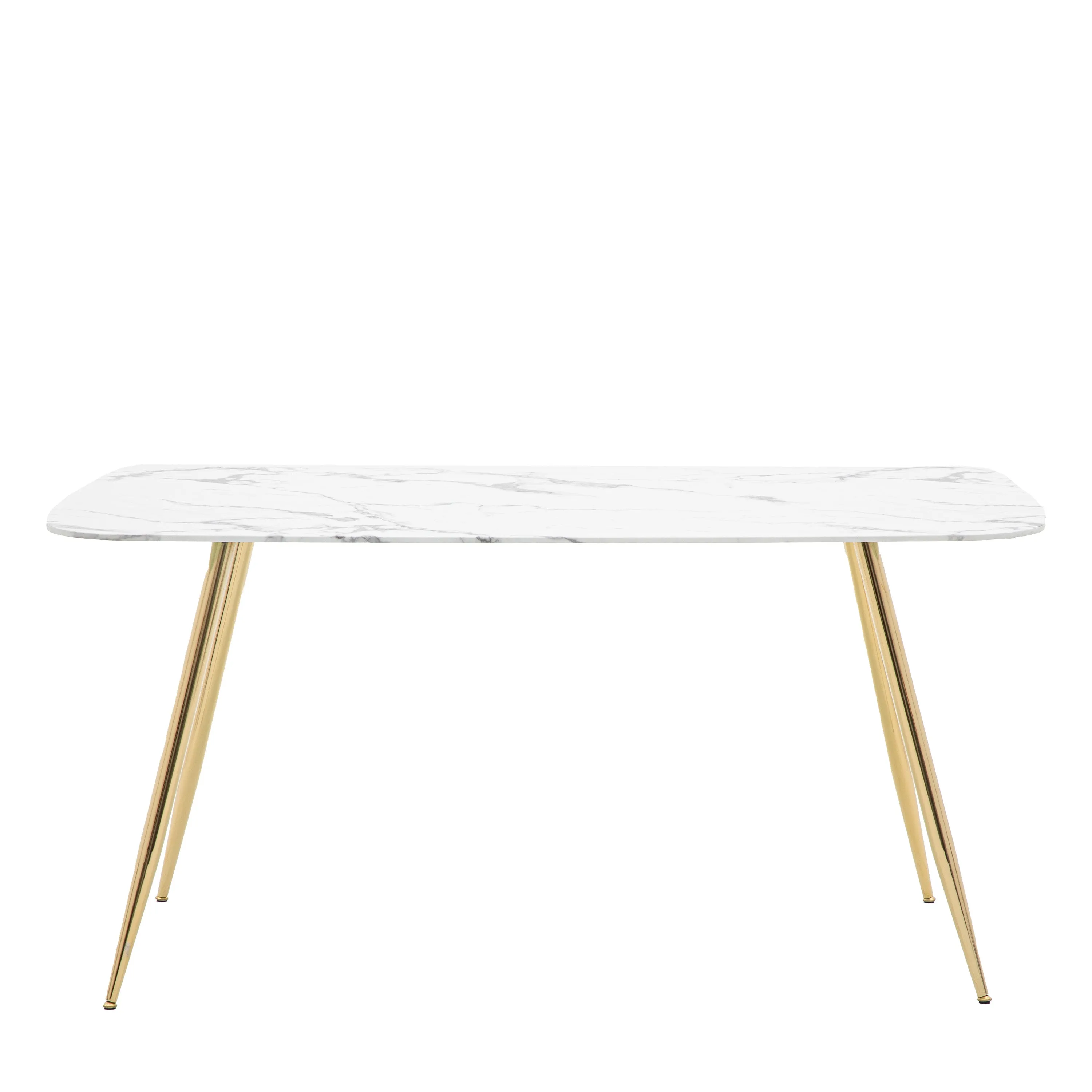 Amos Evans Dining Table White Effect