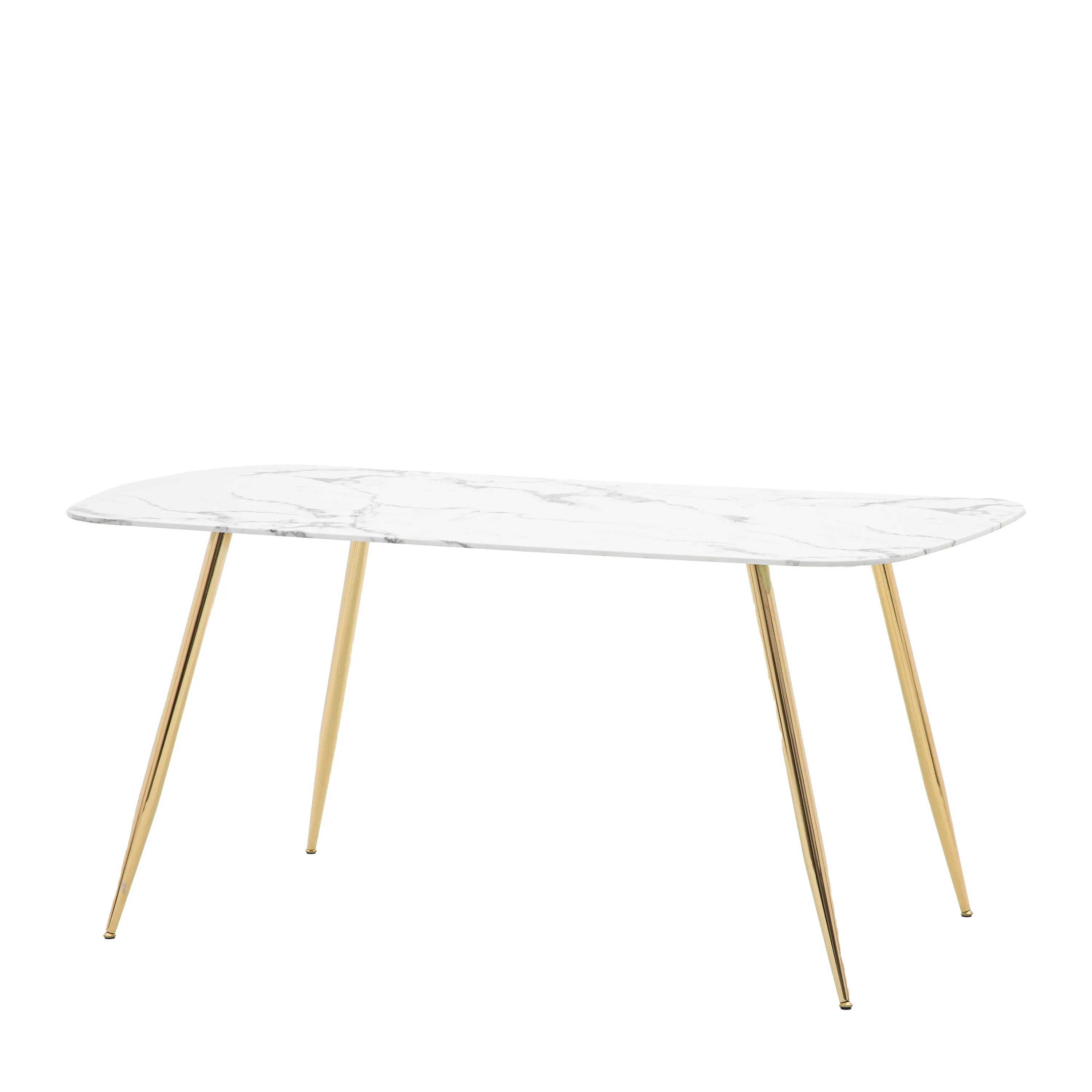 Amos Evans Dining Table White Effect