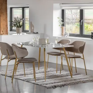 Amos Evans Dining Table White Effect