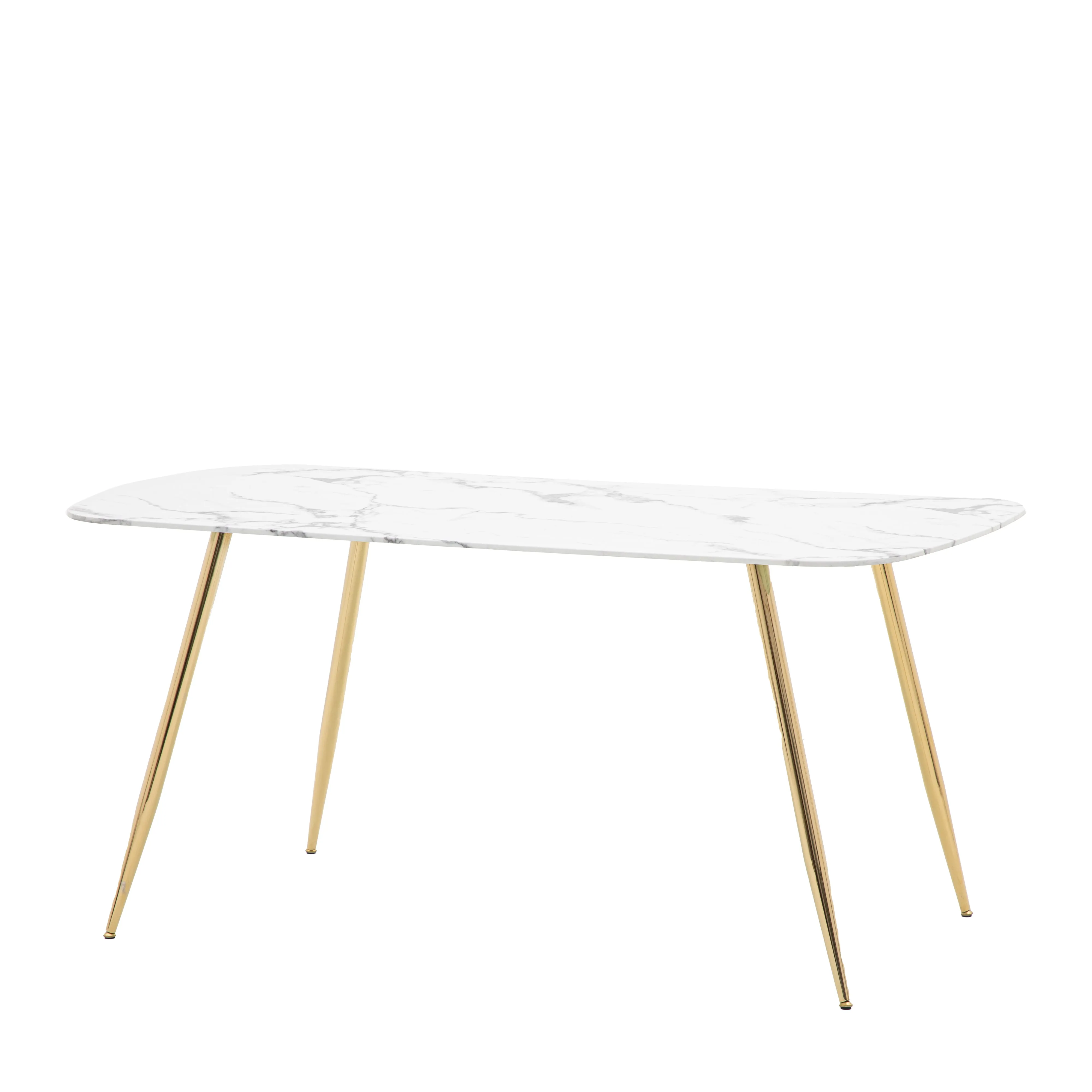 Amos Evans Dining Table White Effect