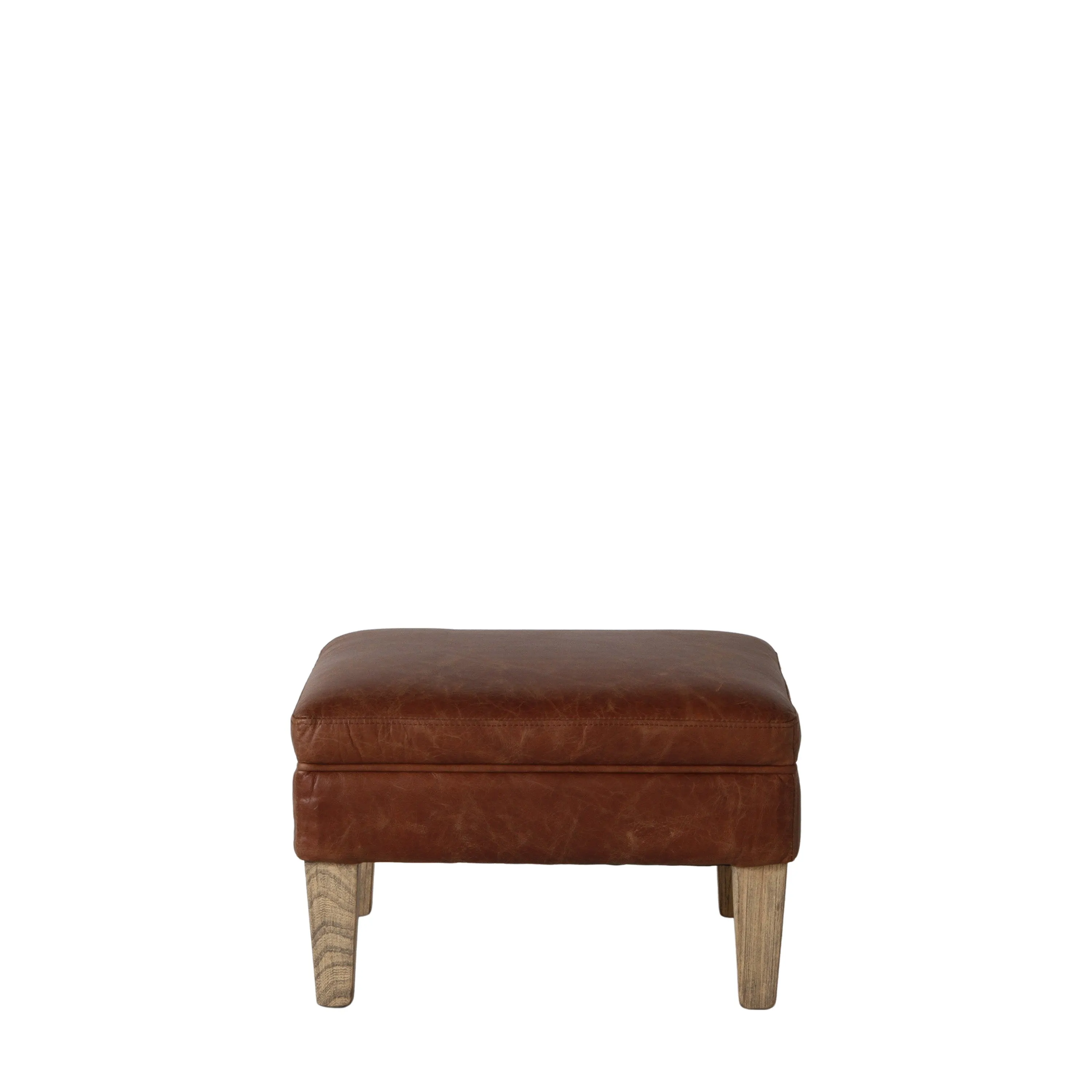 Amos Mr. Paddington Stool Vintage Brown Leather