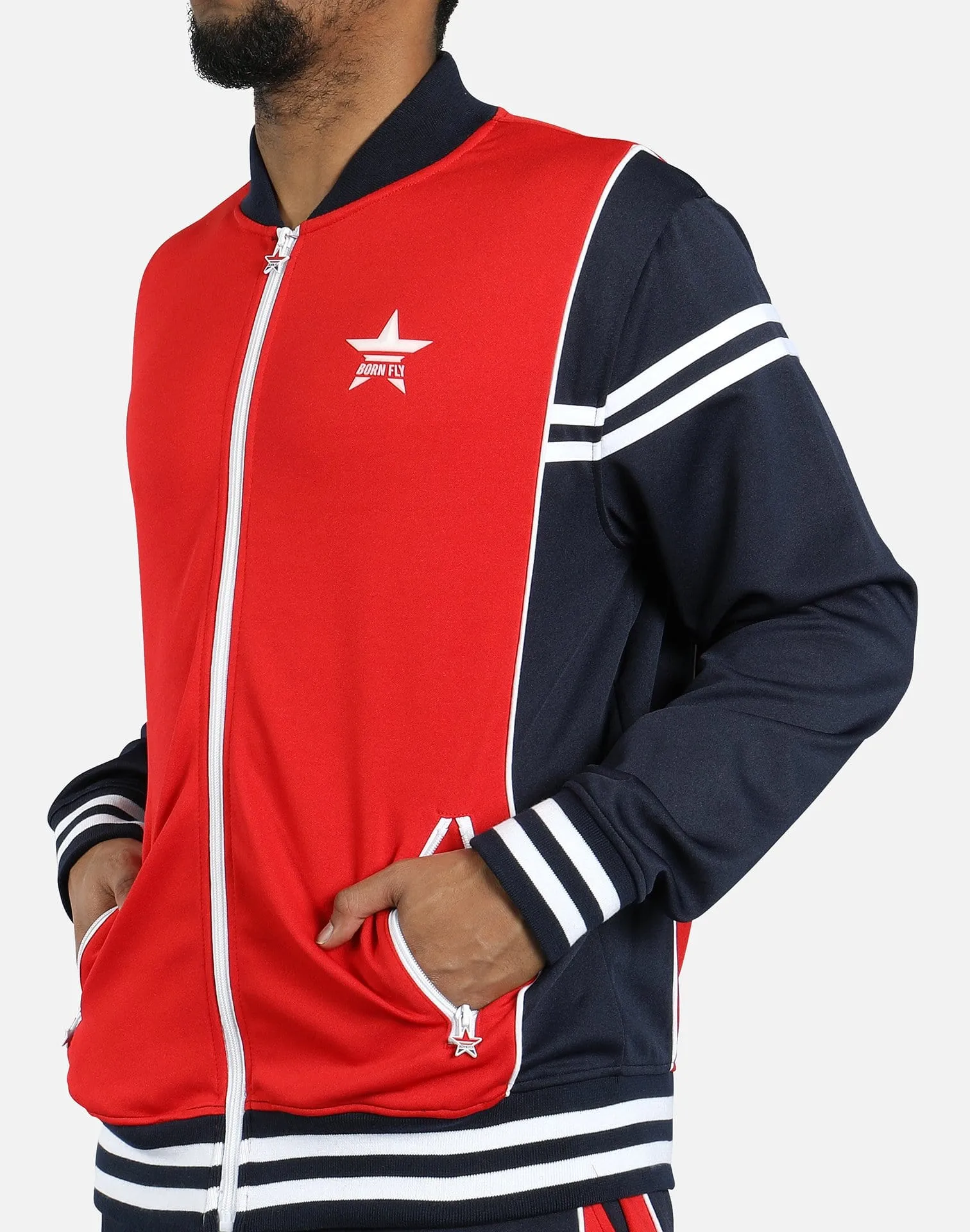 Born Fly POLY TRICOT FULL ZIP JACKET