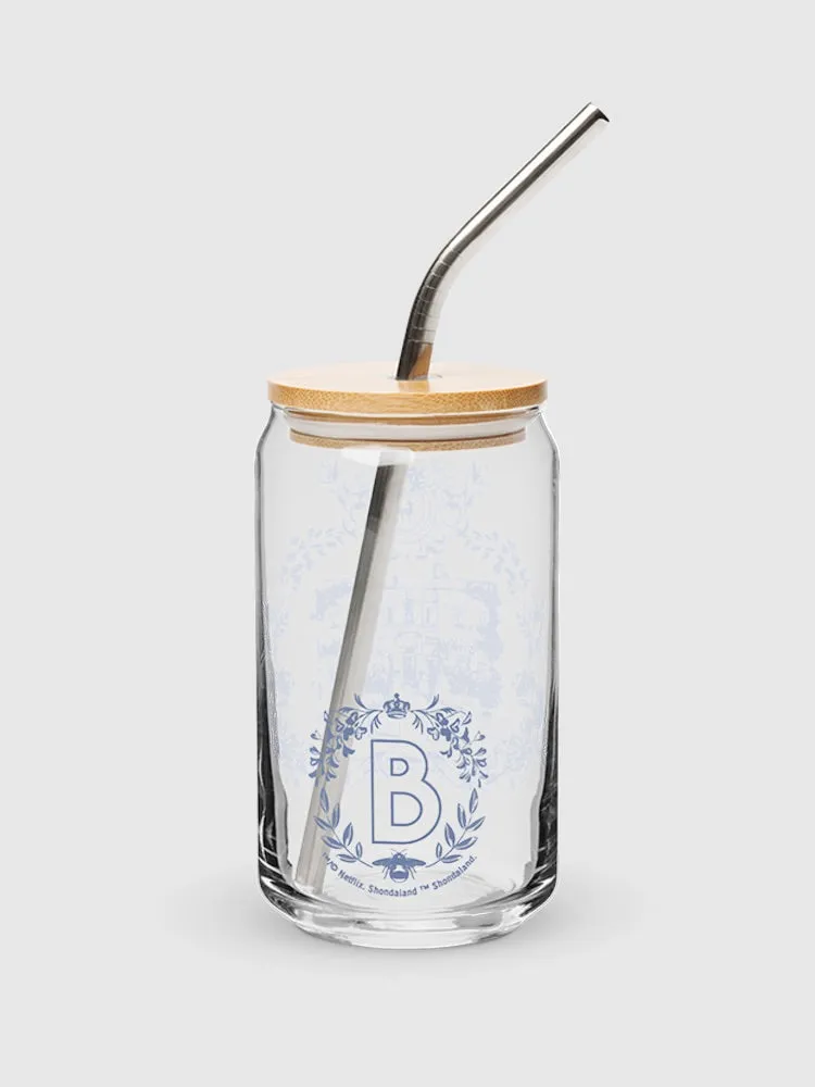 Bridgerton Family Home 16 oz. Can Shaped Glass