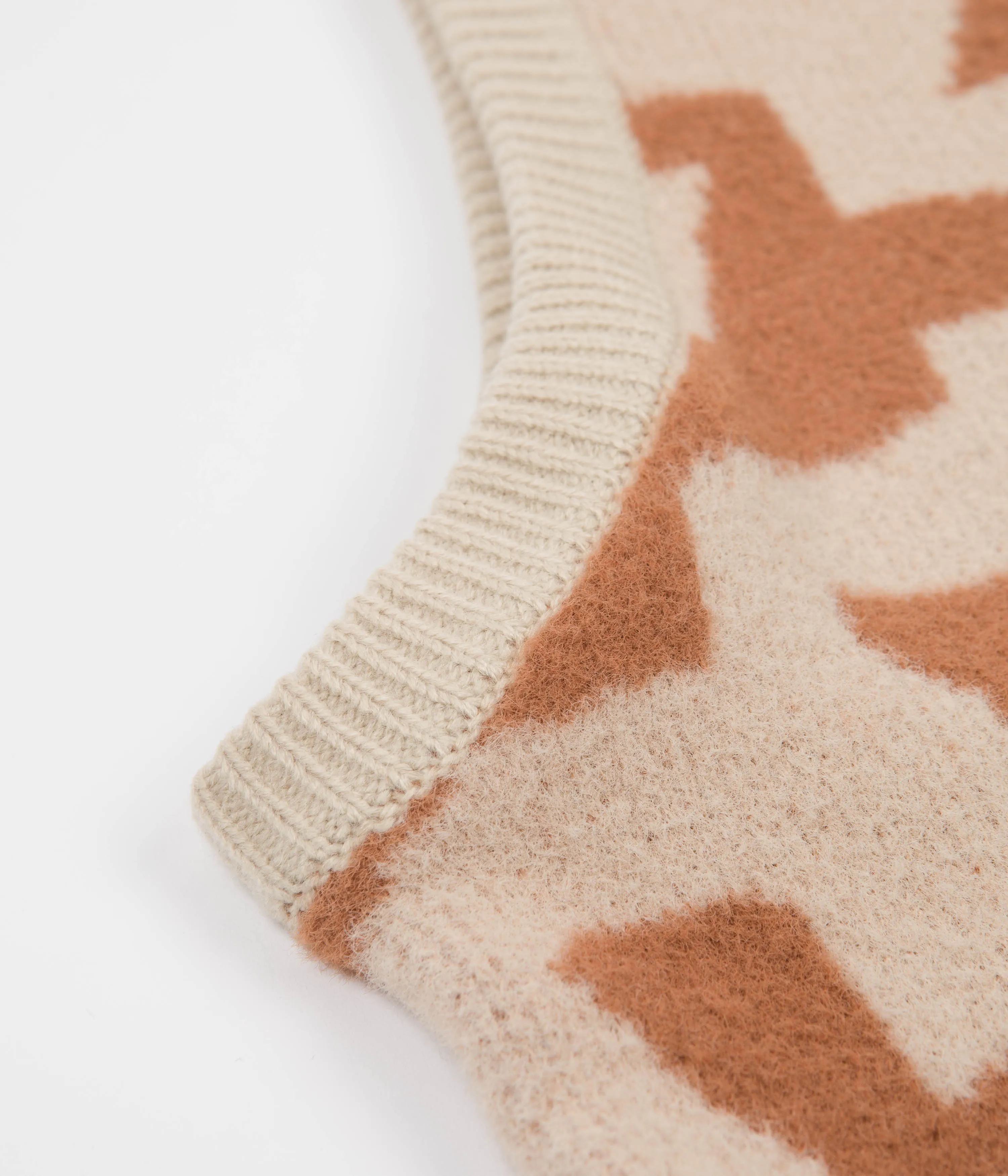 Butter Goods Mohair Knitted Vest - Brown / Tan