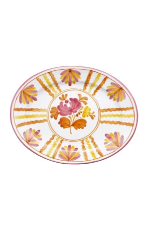 CABANA blossom oval serving plate
