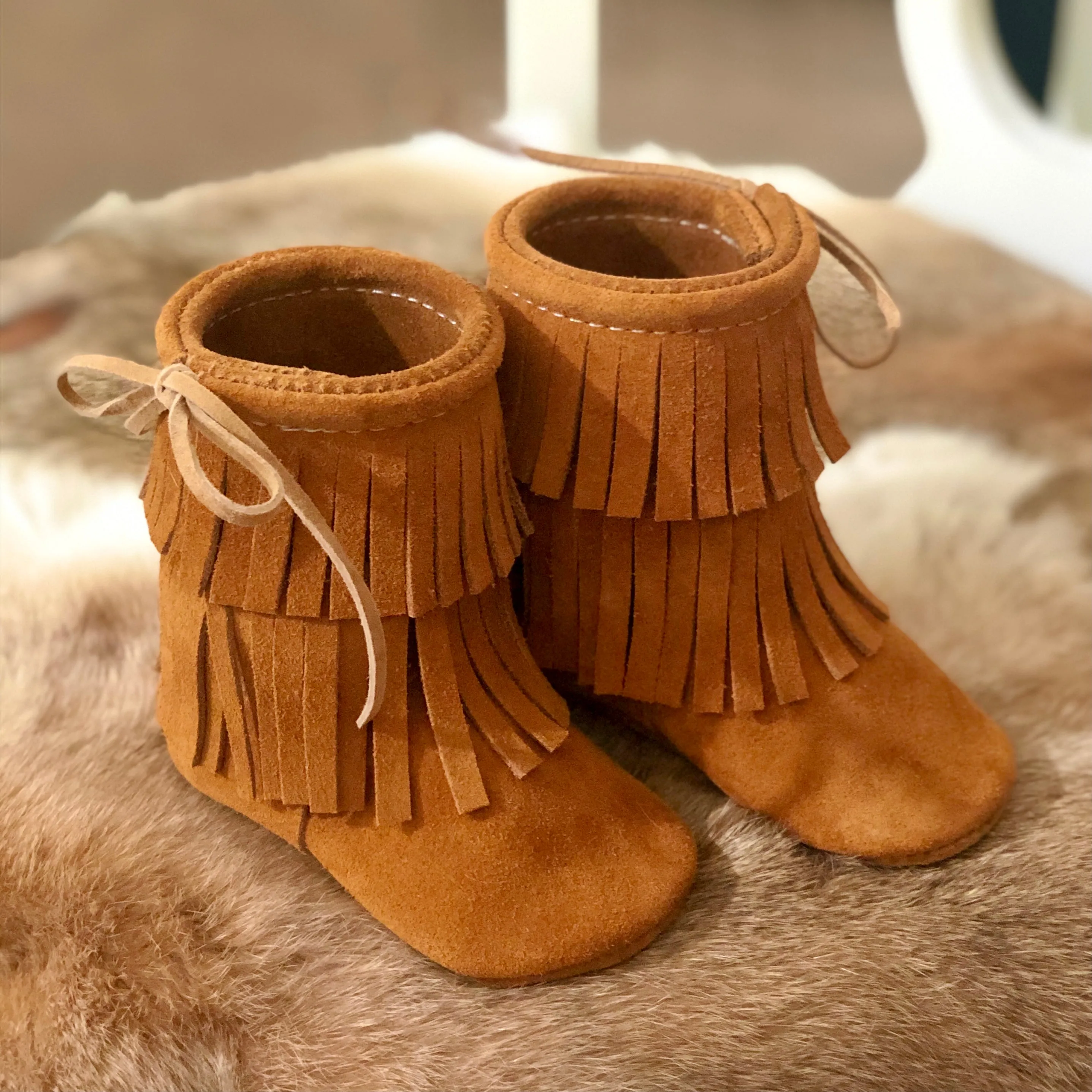 Double Fringe Boot - Moab Suede