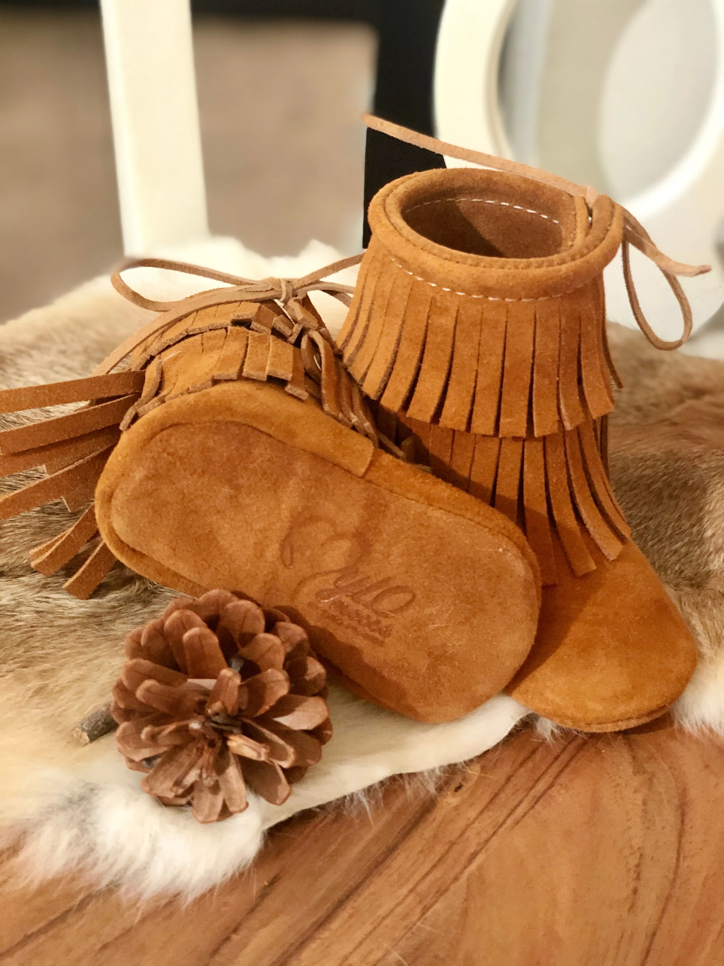 Double Fringe Boot - Moab Suede