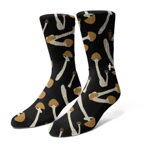 Girl Shroom Socks Black