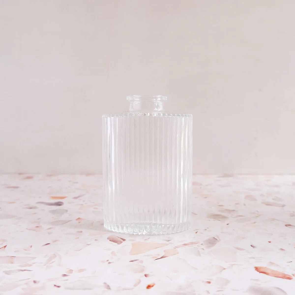 Glass Vase - Oval Ribbed