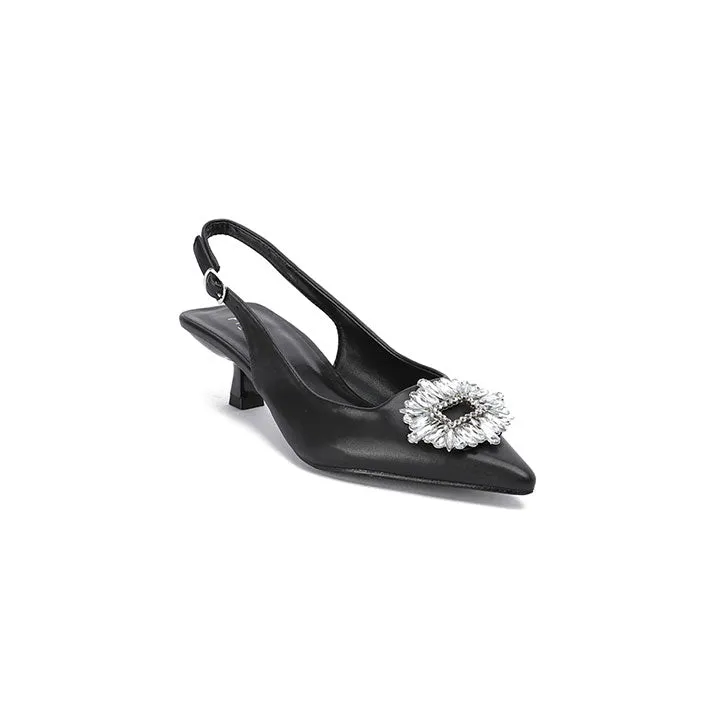 Jewelled Brooch Pump HL 126