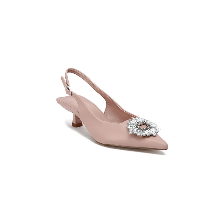Jewelled Brooch Pump HL 126