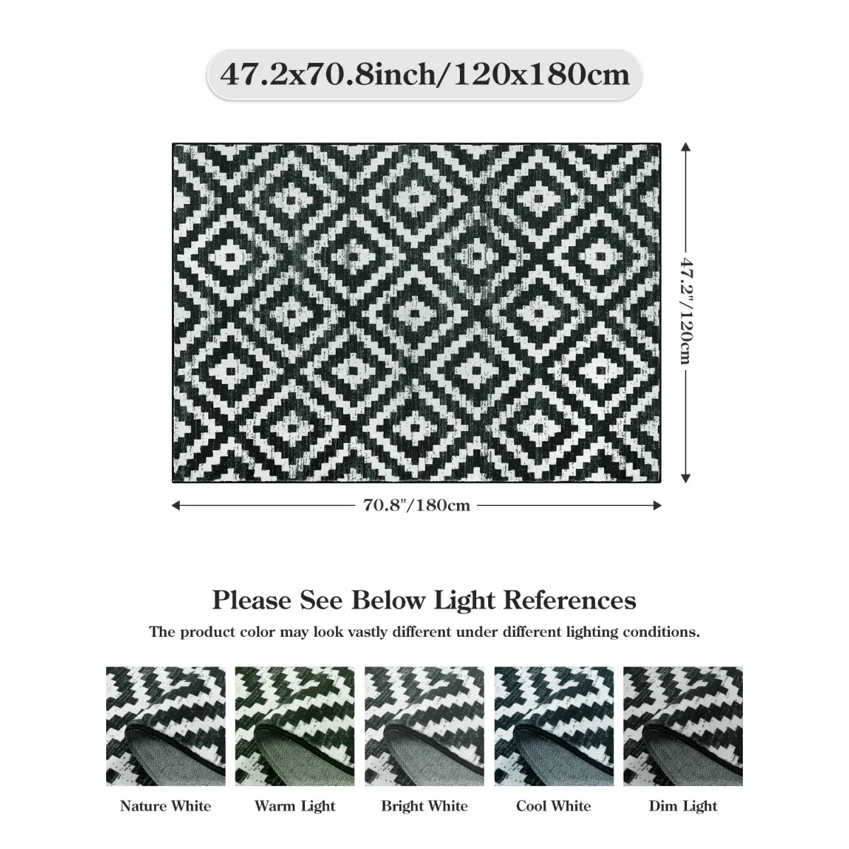 Joanne Modern Moroccan Geometric Kilim Black Rug
