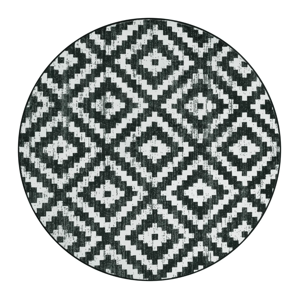 Joanne Modern Moroccan Geometric Kilim Black Rug