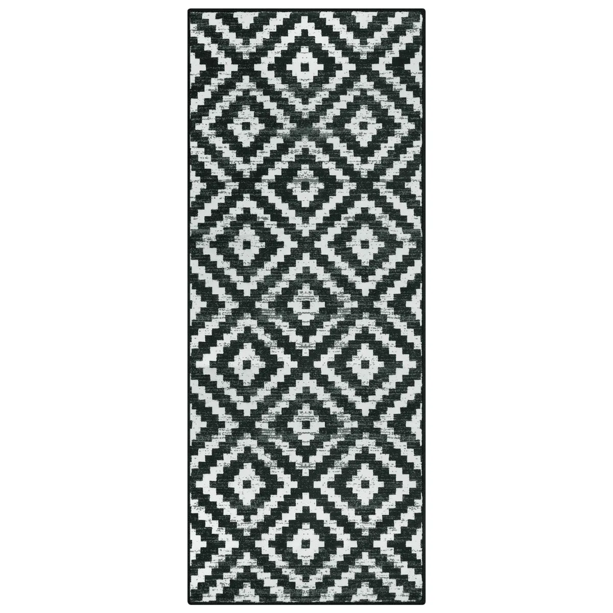 Joanne Modern Moroccan Geometric Kilim Black Rug