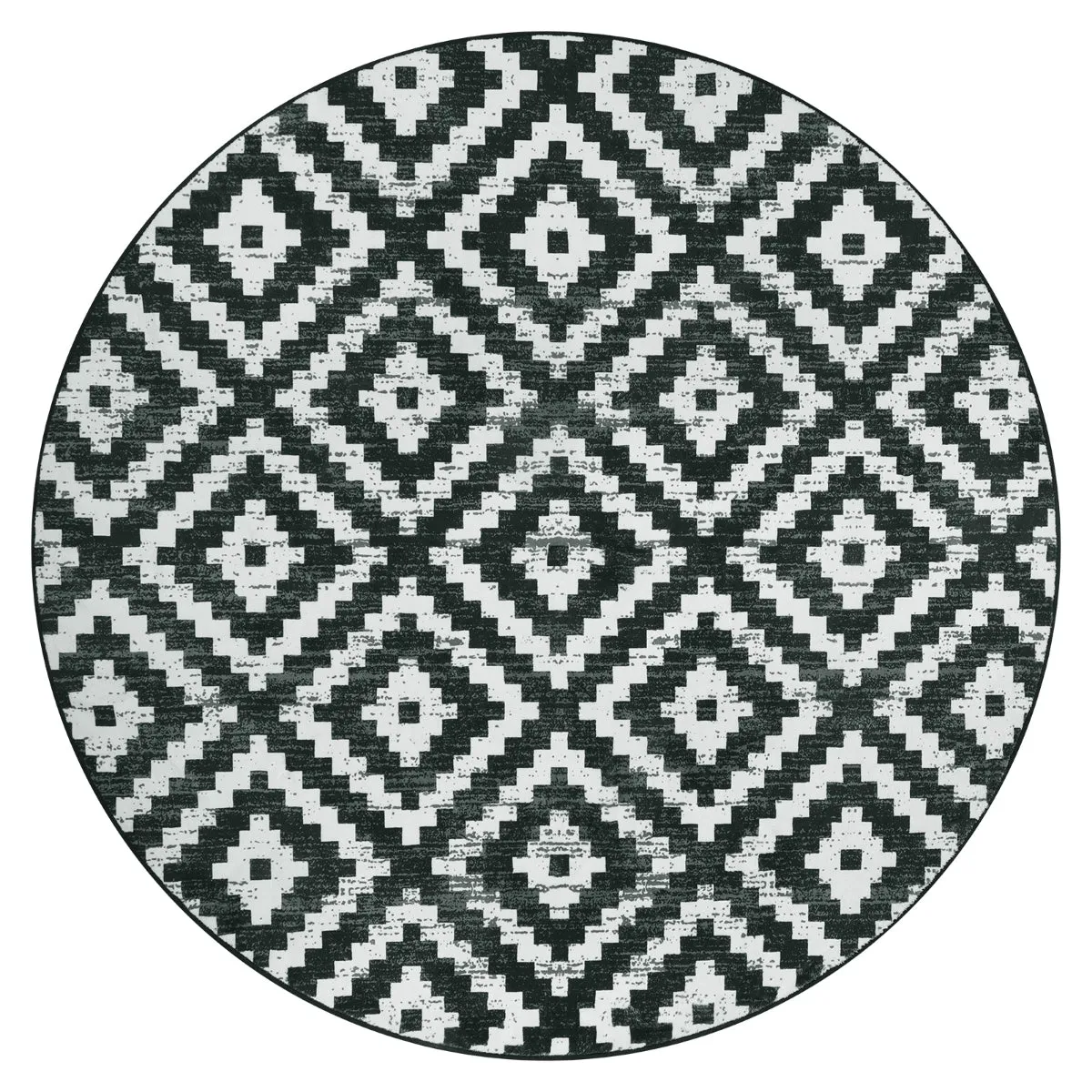 Joanne Modern Moroccan Geometric Kilim Black Rug