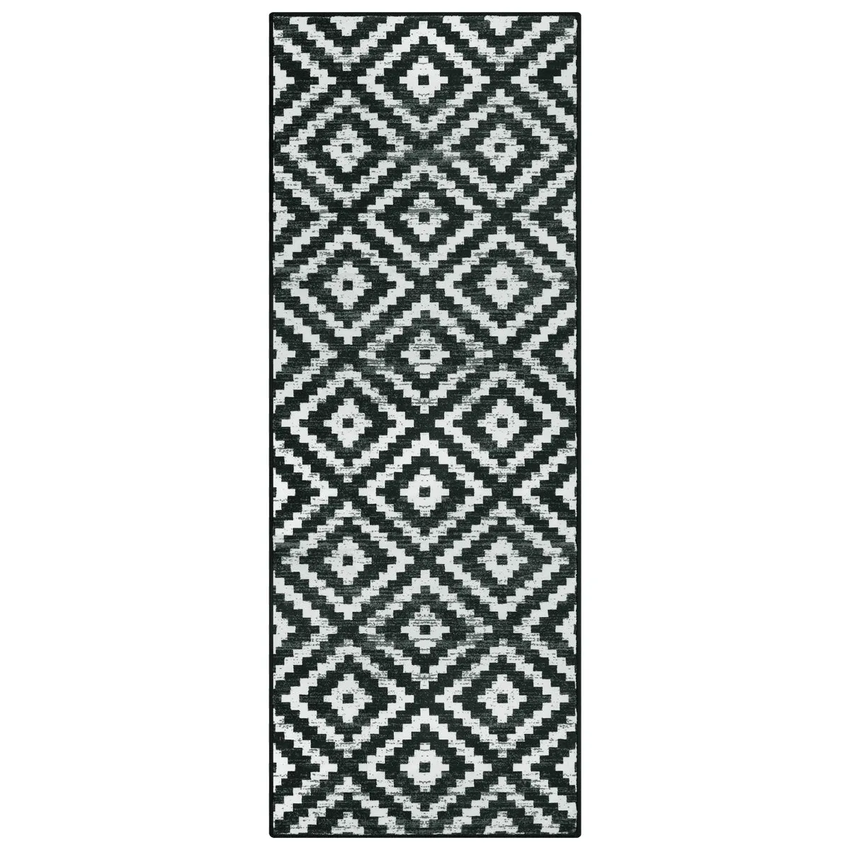 Joanne Modern Moroccan Geometric Kilim Black Rug