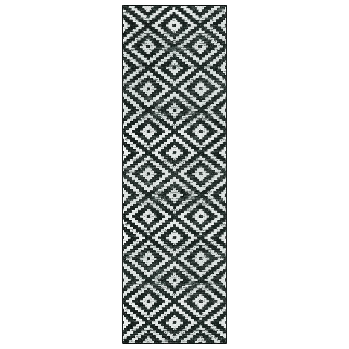Joanne Modern Moroccan Geometric Kilim Black Rug