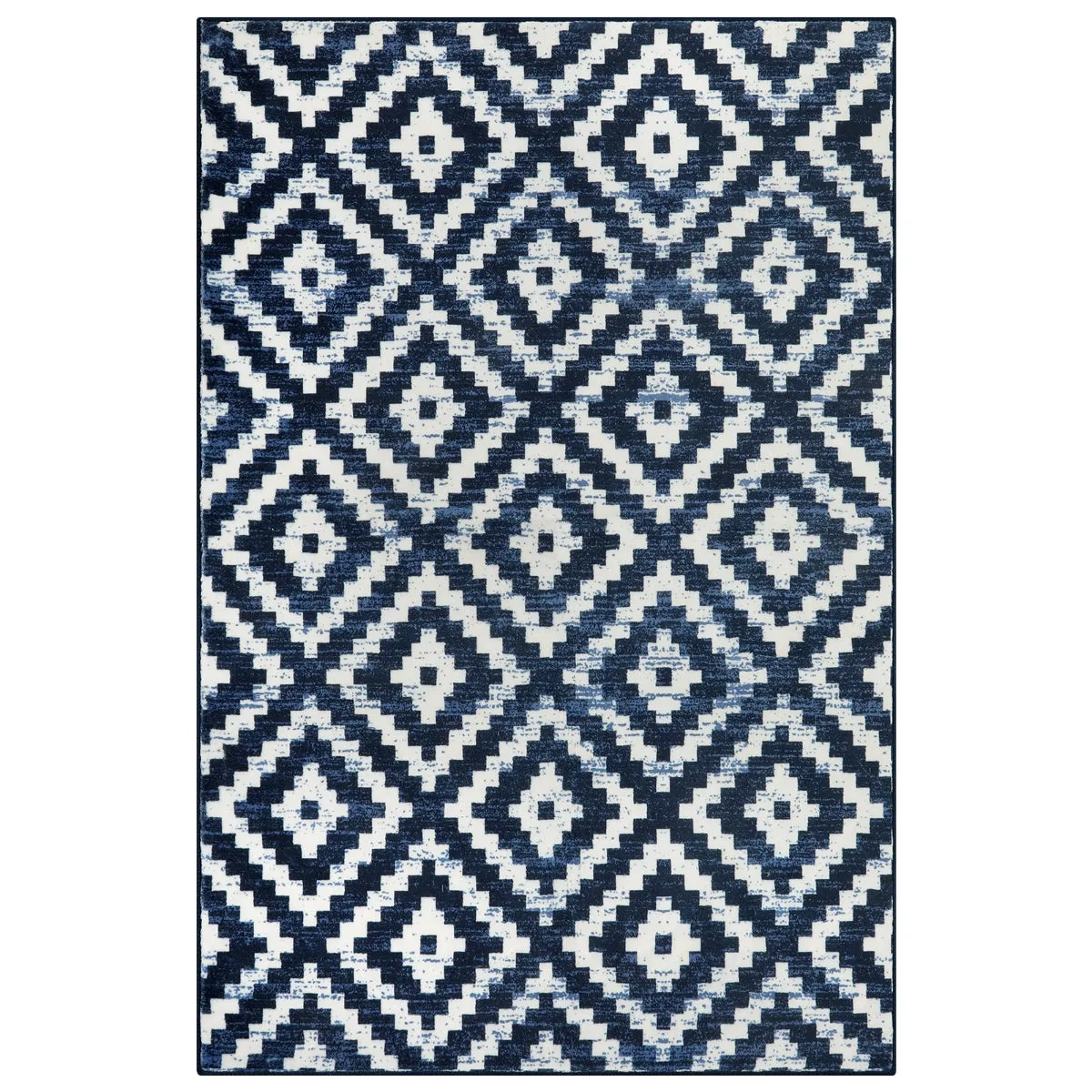 Joanne Modern Moroccan Geometric Kilim Blue Rug