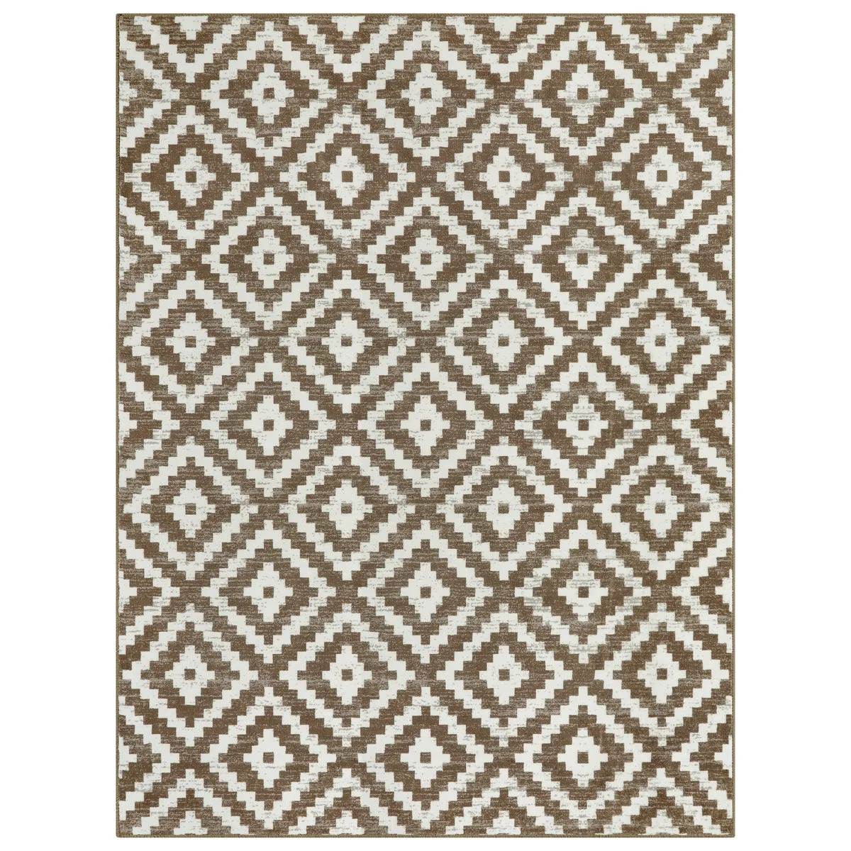 Joanne Modern Moroccan Geometric Kilim Khaki Rug