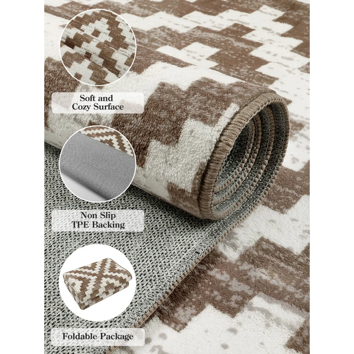 Joanne Modern Moroccan Geometric Kilim Khaki Rug
