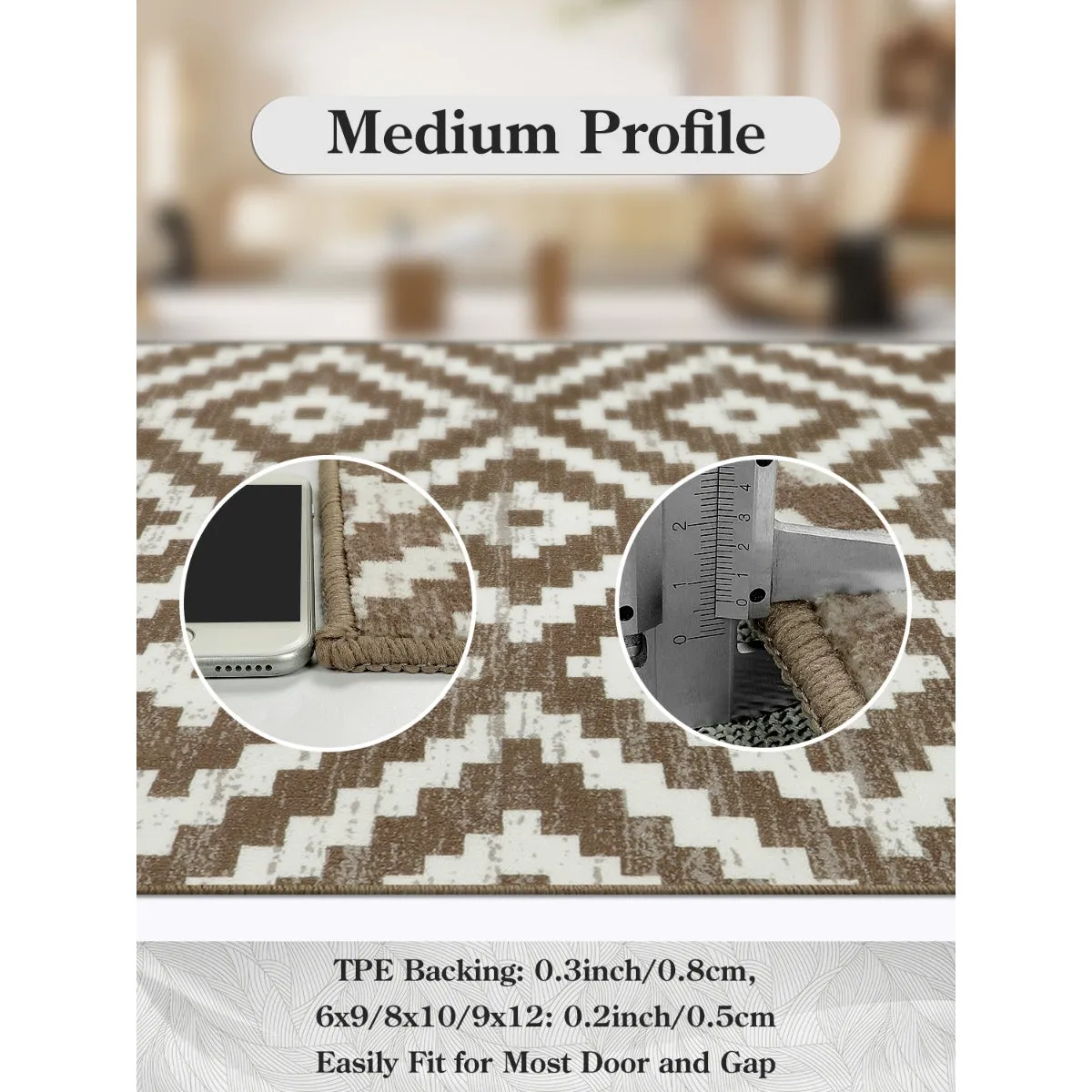 Joanne Modern Moroccan Geometric Kilim Khaki Rug