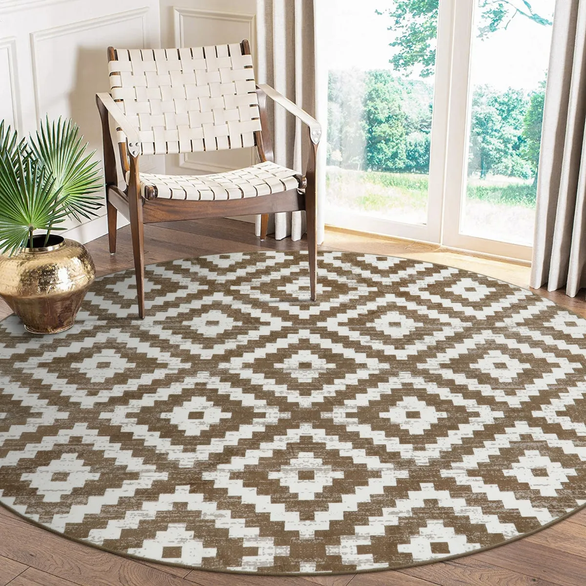 Joanne Modern Moroccan Geometric Kilim Khaki Rug