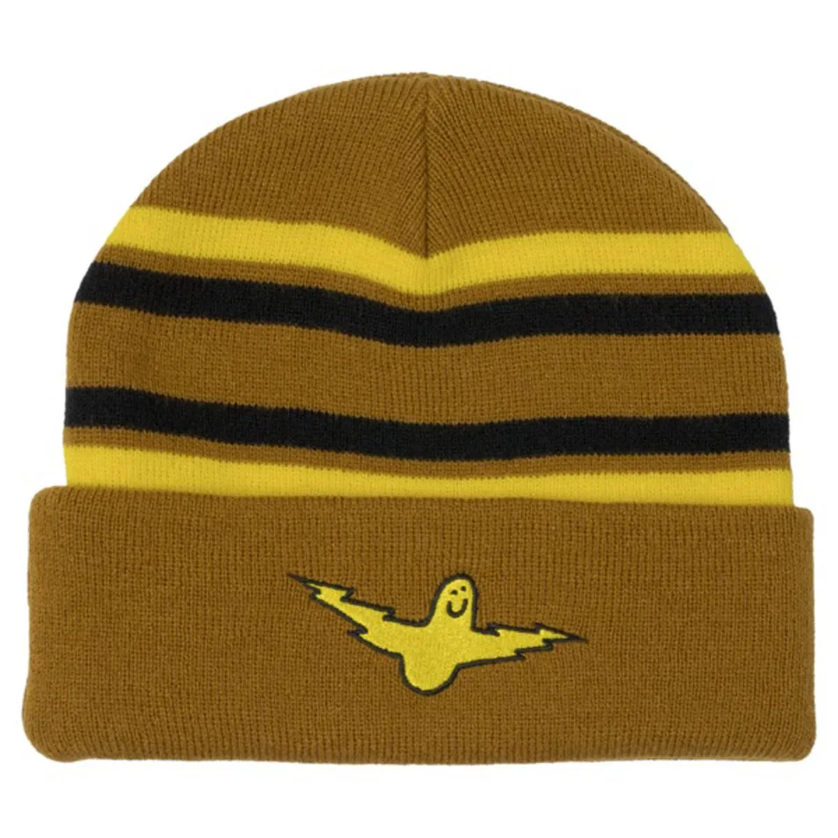 Krooked Bird Lightening Cuff Beanie Tan/Yllw/Blk