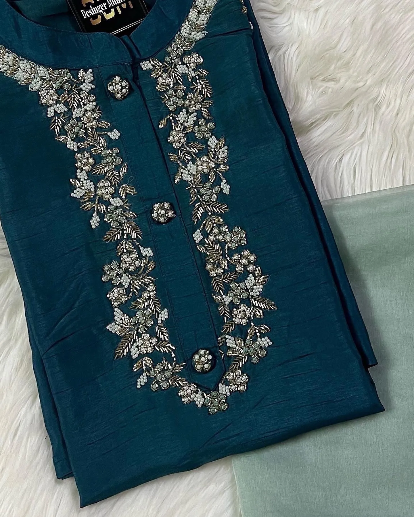 Maslin Designer Embroidery with Zardosi