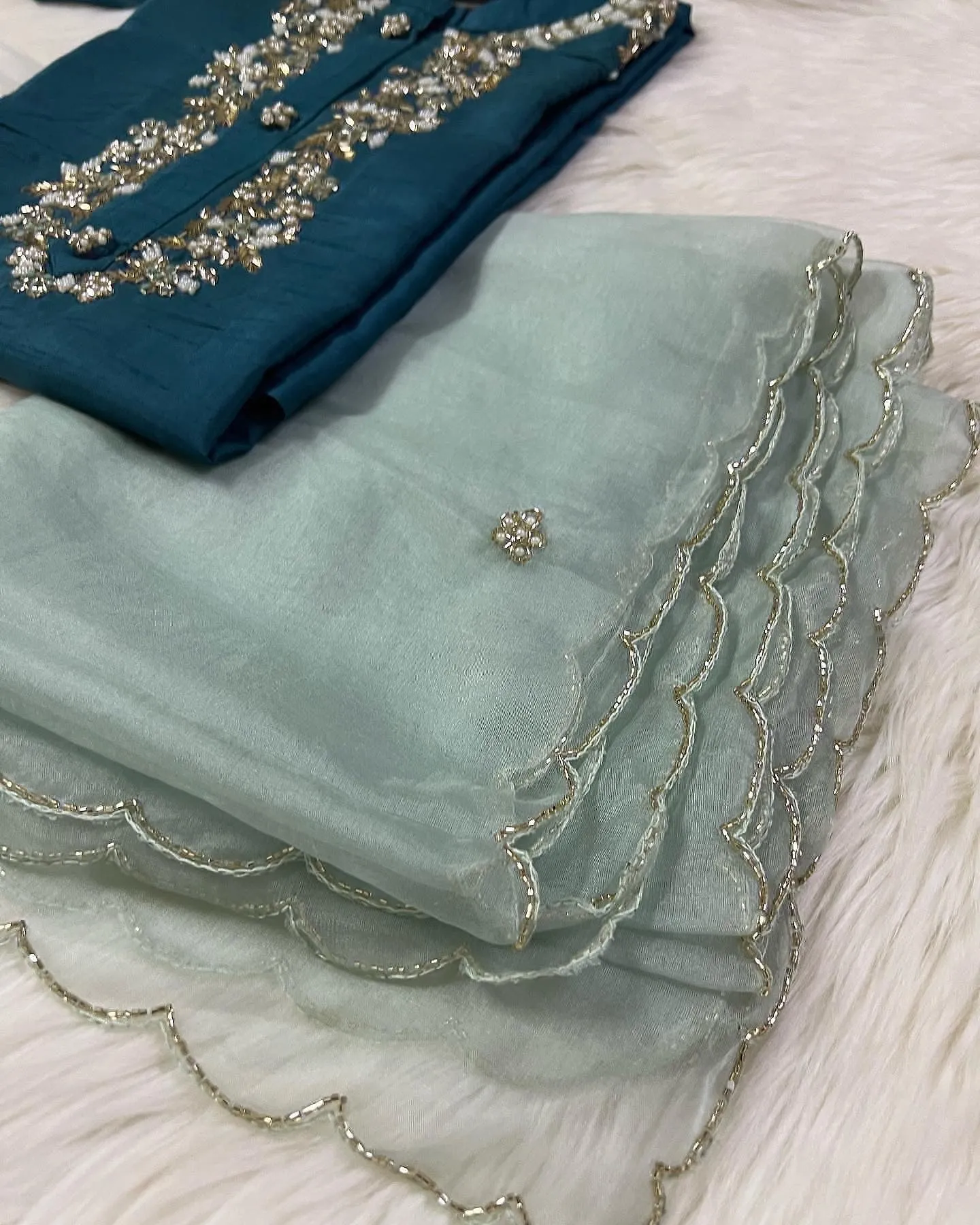 Maslin Designer Embroidery with Zardosi