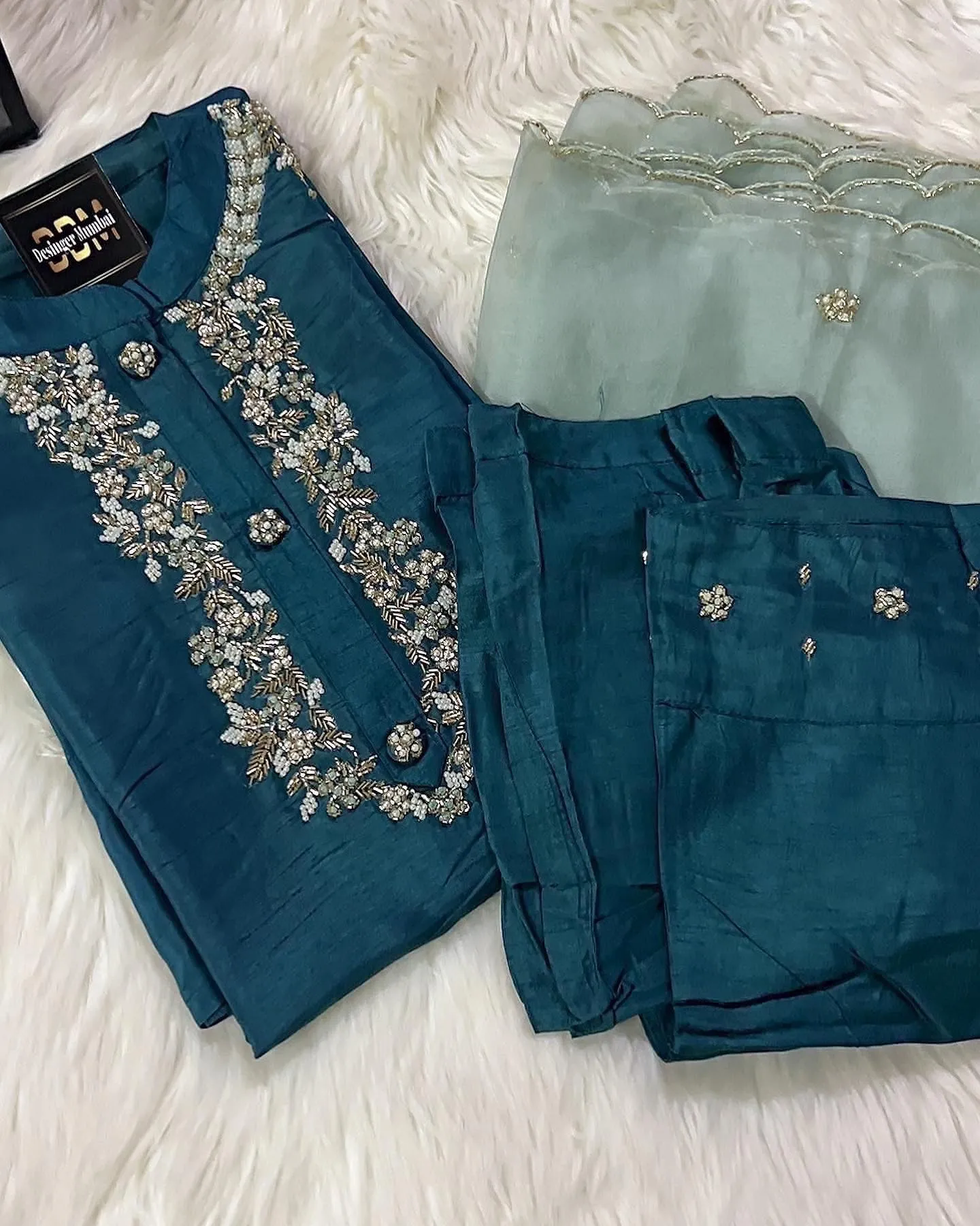 Maslin Designer Embroidery with Zardosi