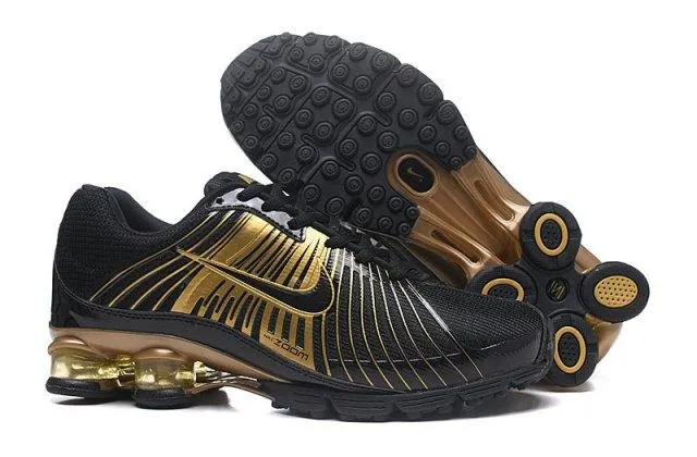 N A Shox Fabrique 2018 Black Gold Running Sneakers