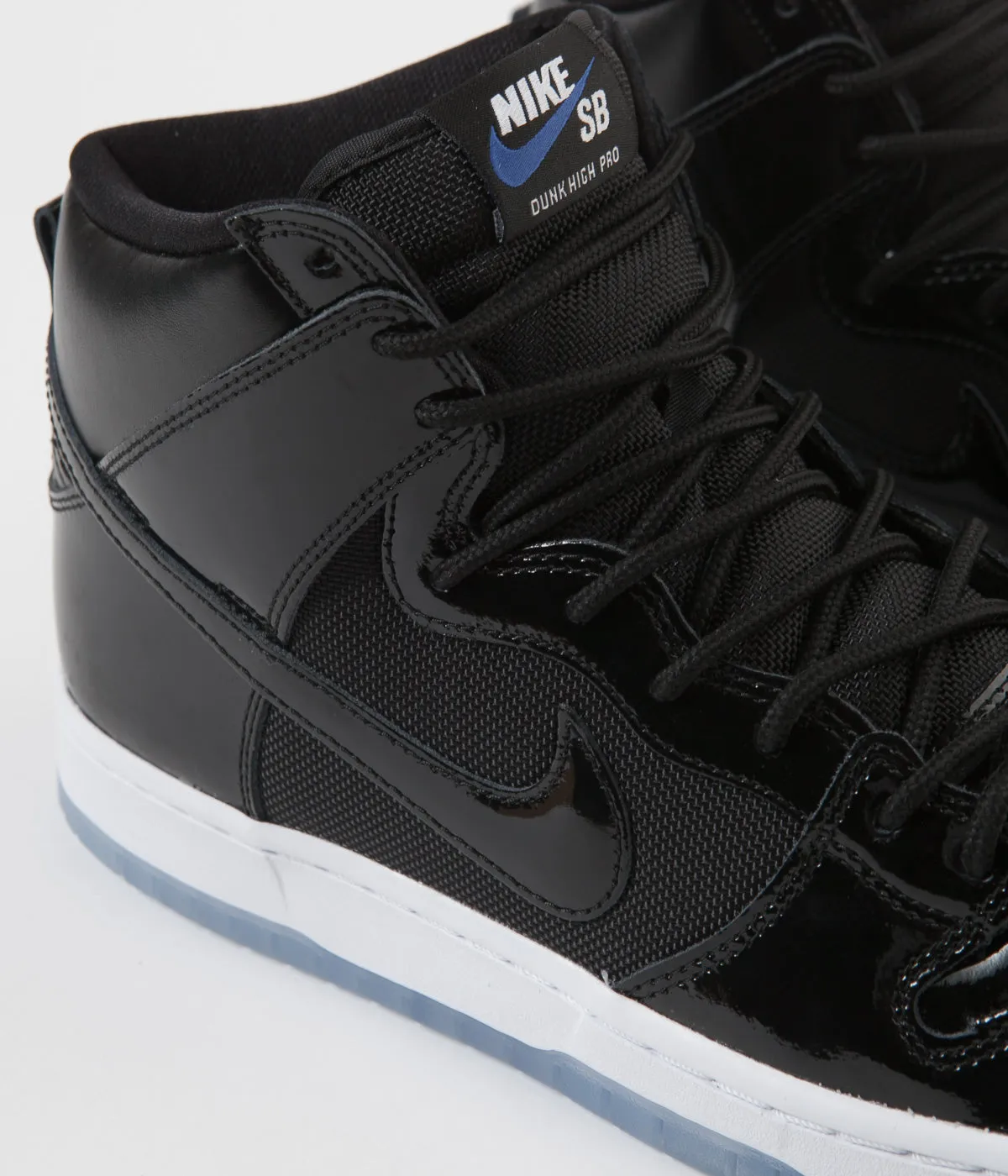 Nike SB Dunk High Pro Shoes - Black / Black - White - Varsity Royal