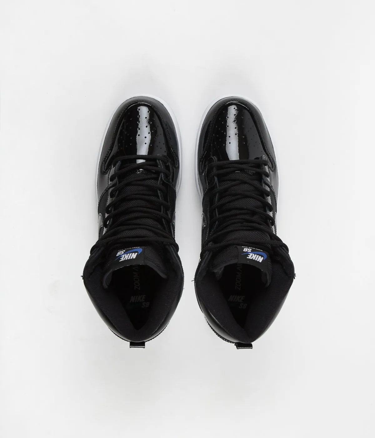 Nike SB Dunk High Pro Shoes - Black / Black - White - Varsity Royal