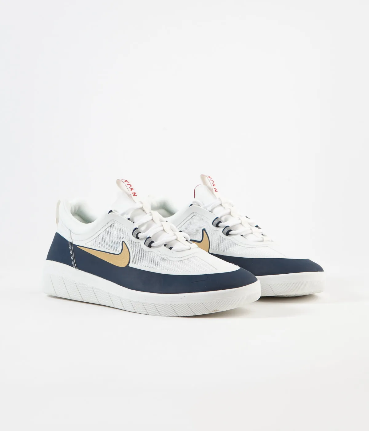 Nike SB Nyjah Free 2 Shoes - Obsidian / Club Gold - White - Obsidian