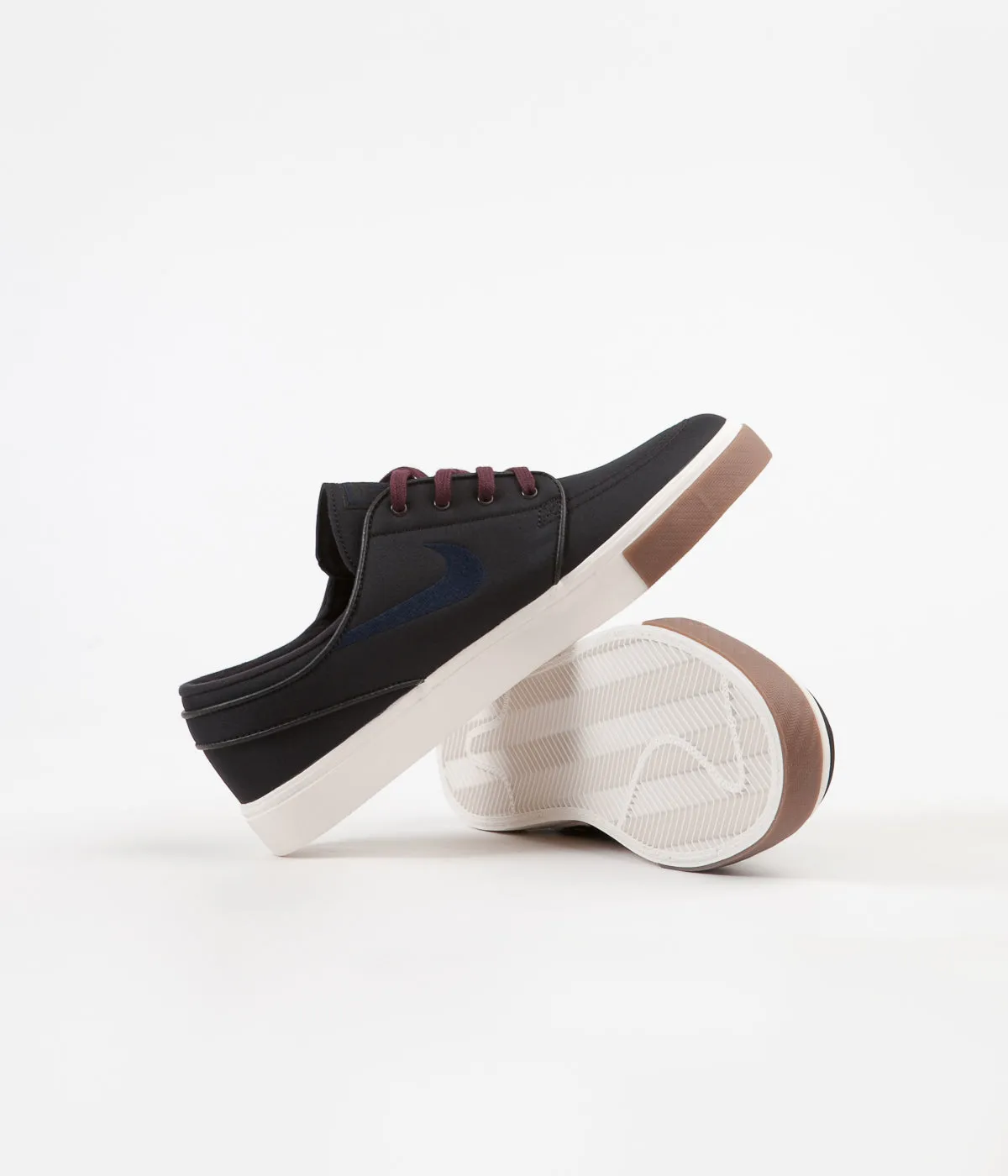 Nike SB Stefan Janoski Shoes - Black / Obsidian - Burgundy Crush