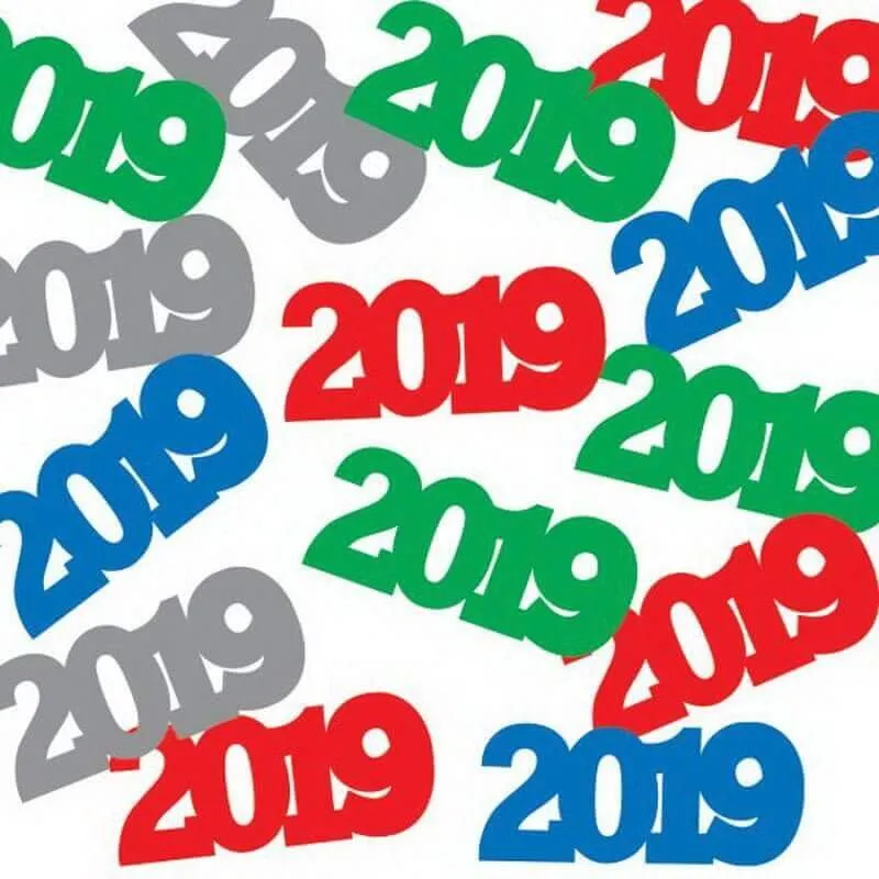 "2019" Confetti - Assorted Colors