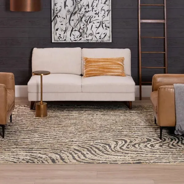 Rendition 92423 4545 Zeus Frost Grey Rug