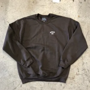 Rose Street Emb Arc Logo Crew Dark Chocolate