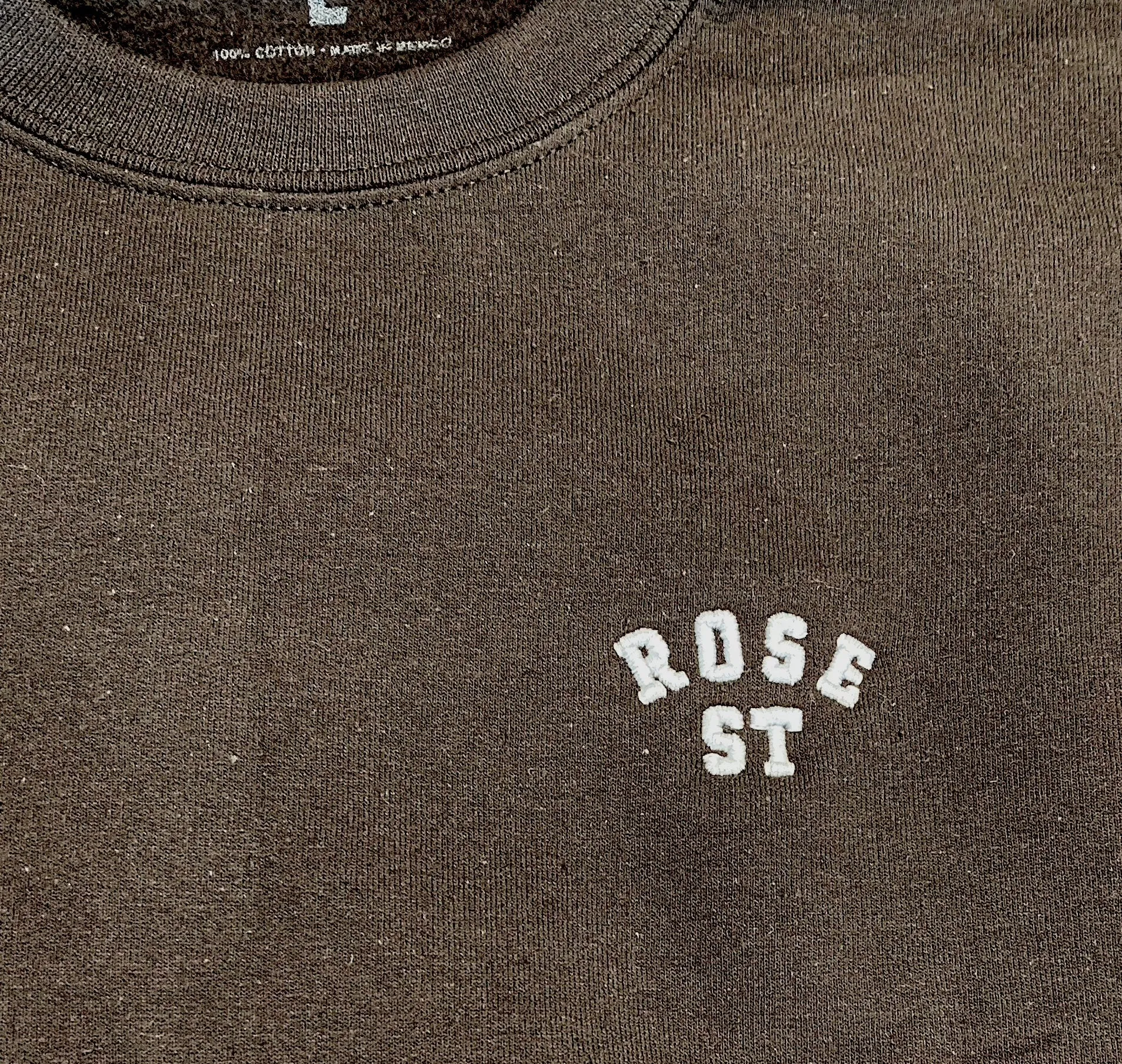 Rose Street Emb Arc Logo Crew Dark Chocolate