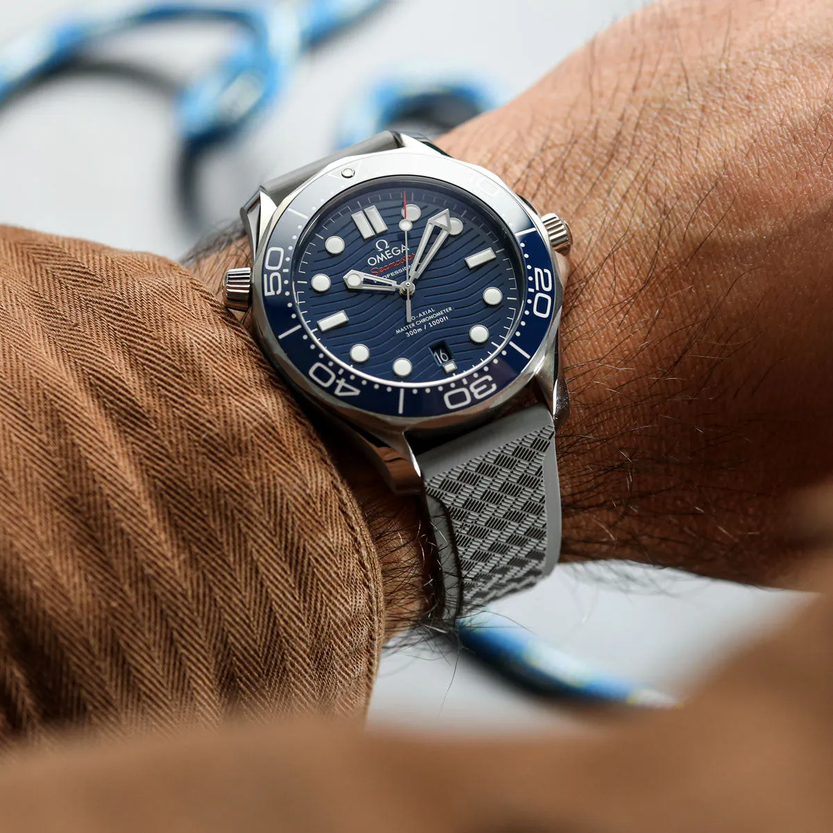 TitanFlex Rubber Watch Strap - Harbour Brown