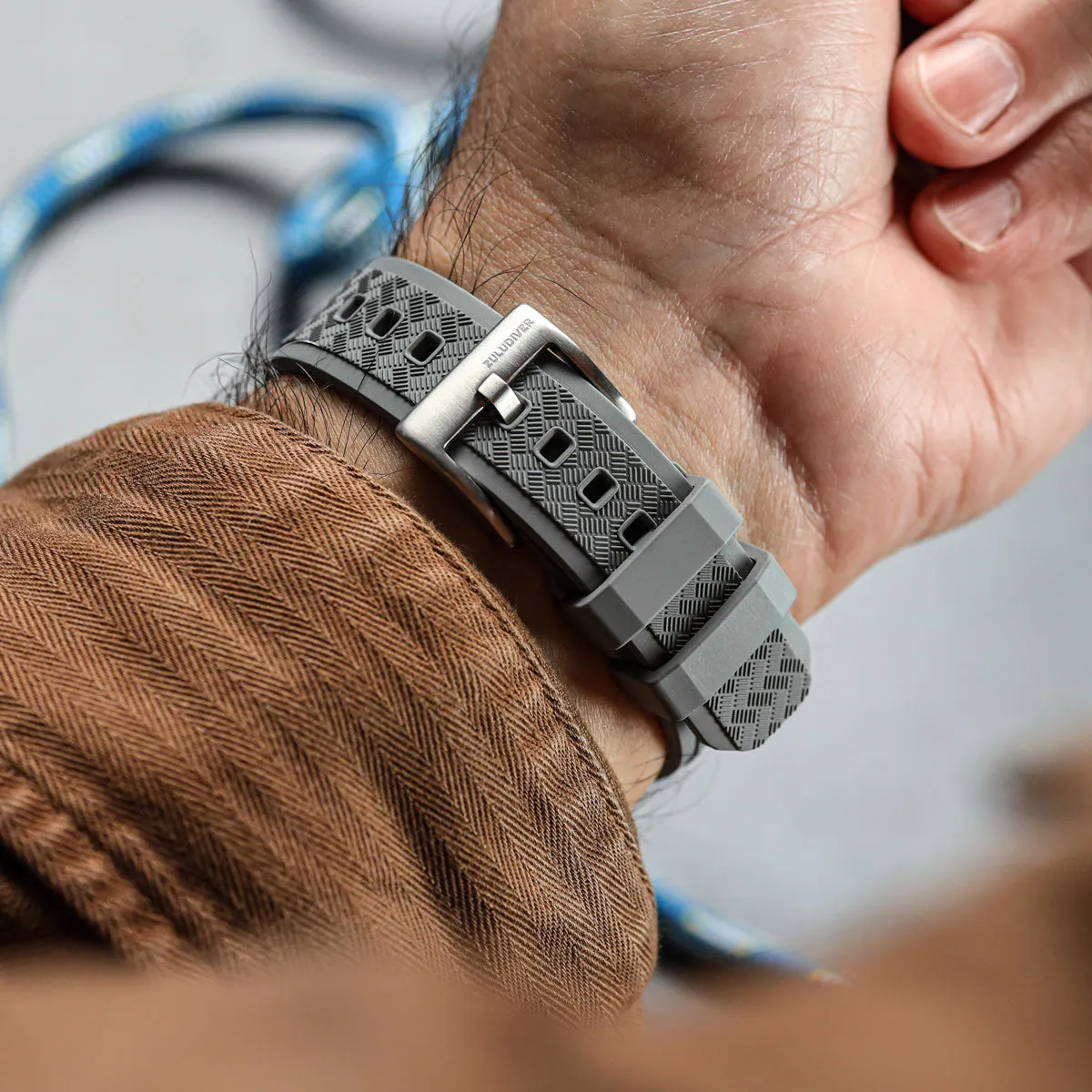 TitanFlex Rubber Watch Strap - Harbour Brown