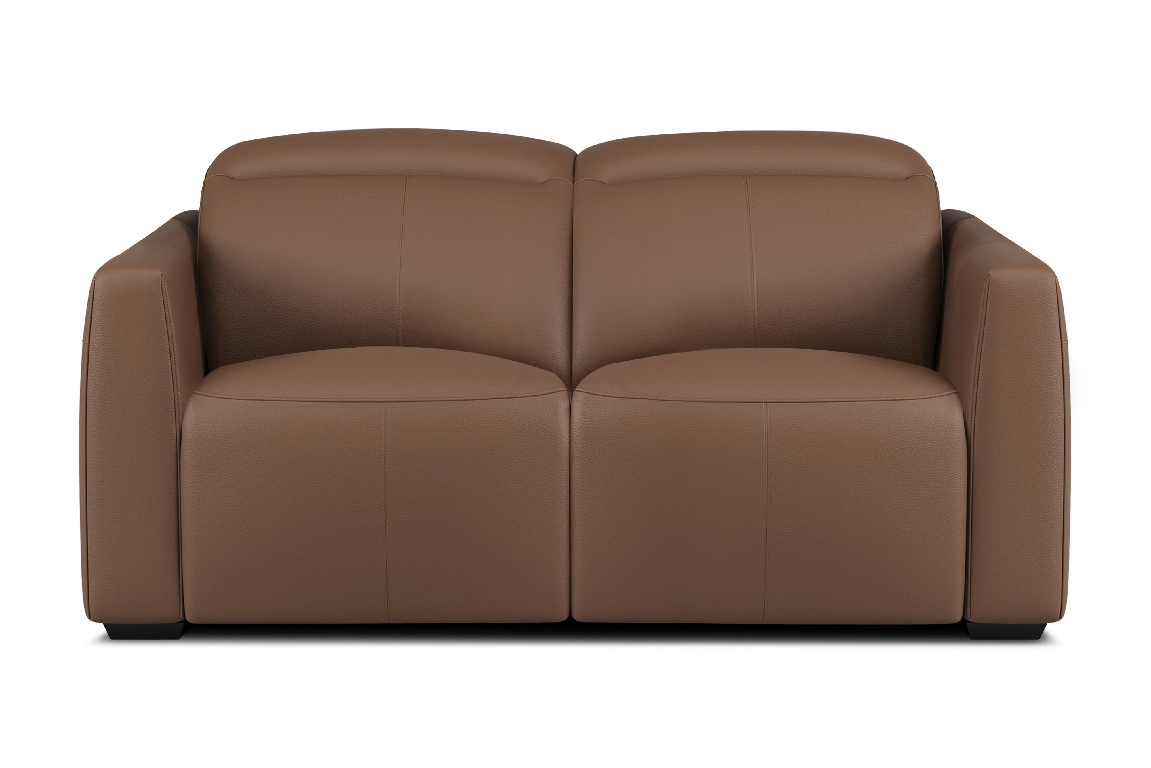 Valencia Carmen Leather 68.5" Loveseat Dual Recliner Lounge, Brown