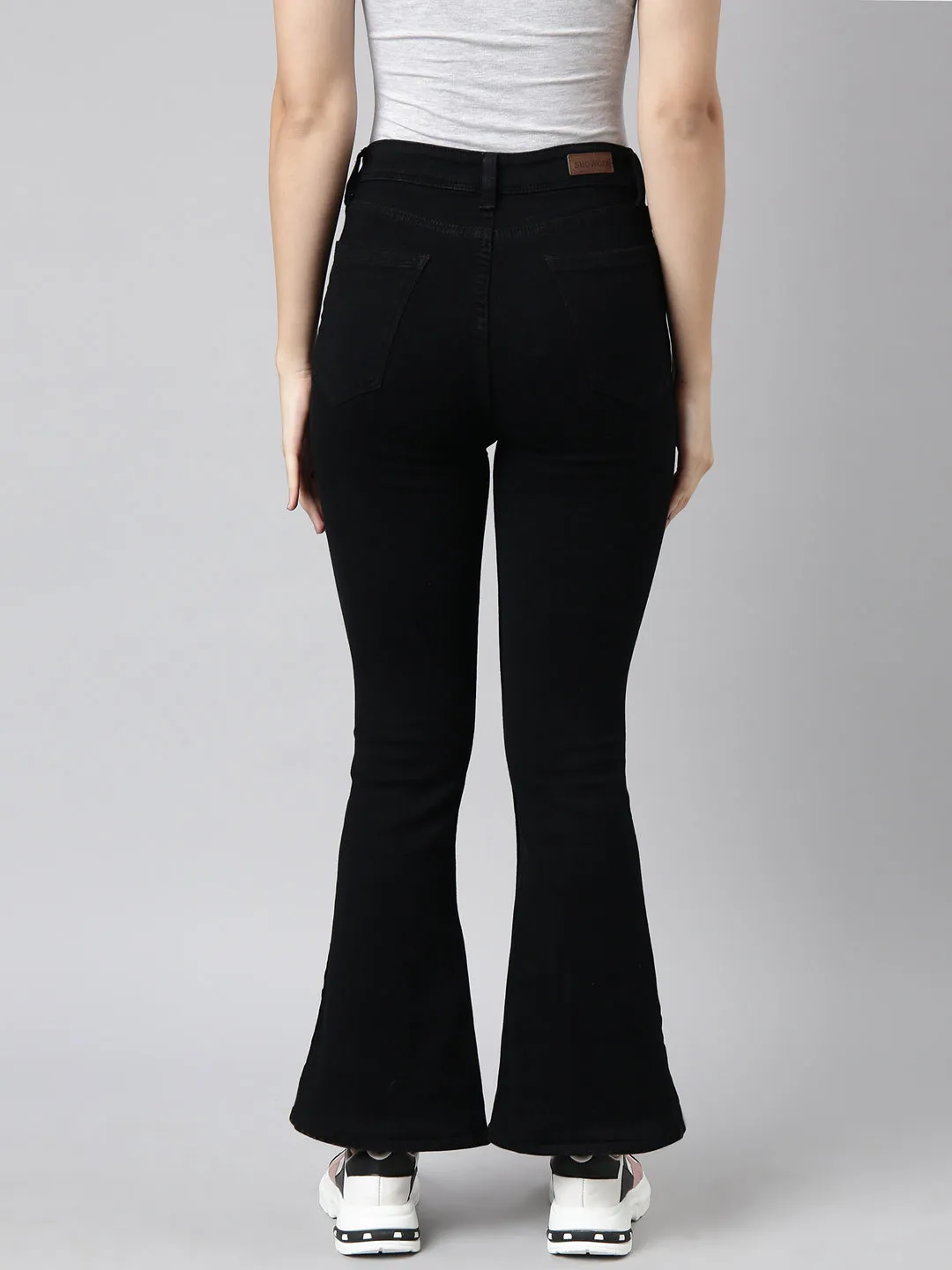 Women Bootcut Denim Black Jean