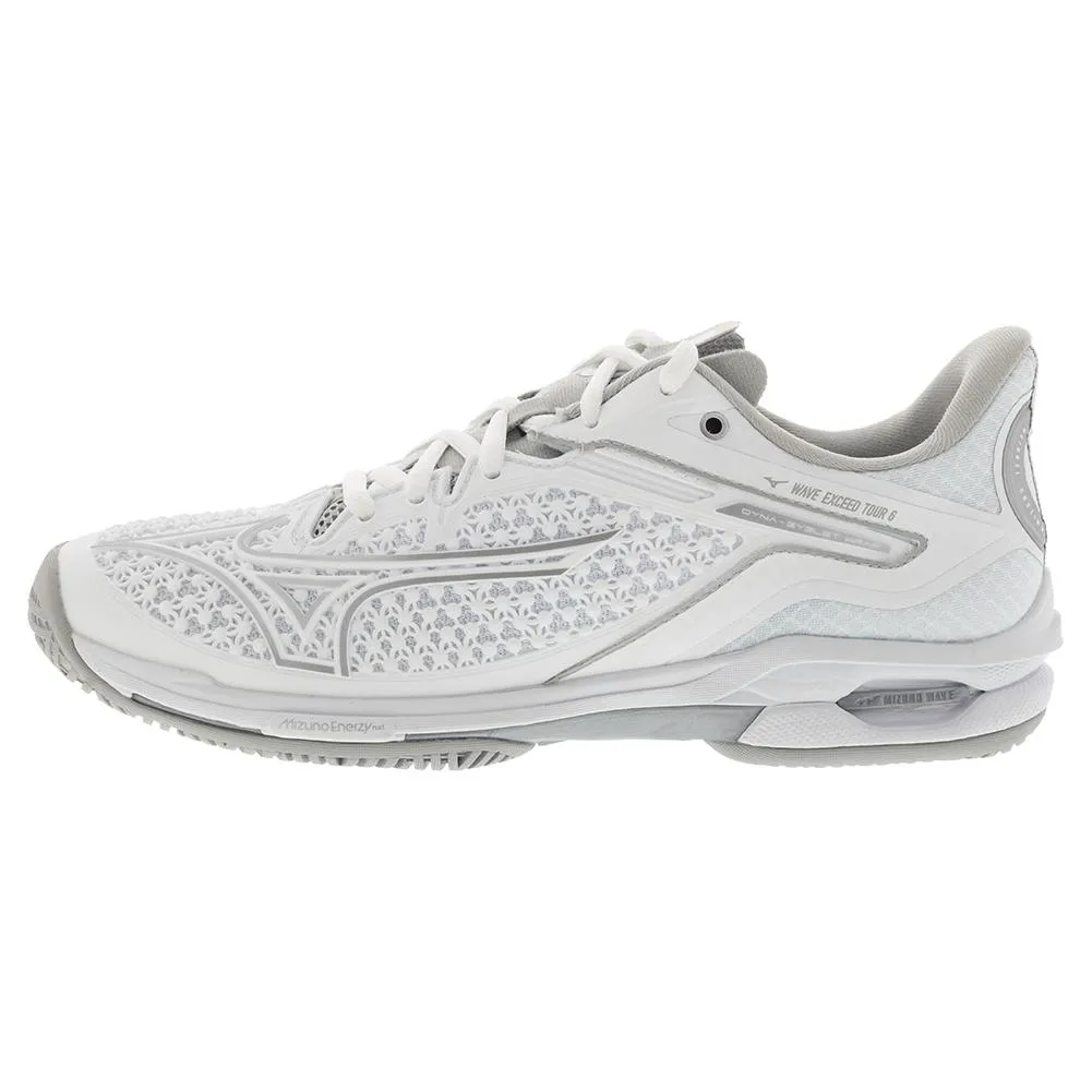Women's Wave Exceed Tour 6 AC Tennis Shoes White and Silver
